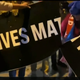 Protesters Destroy Black Lives Matter Sign in Washington DC